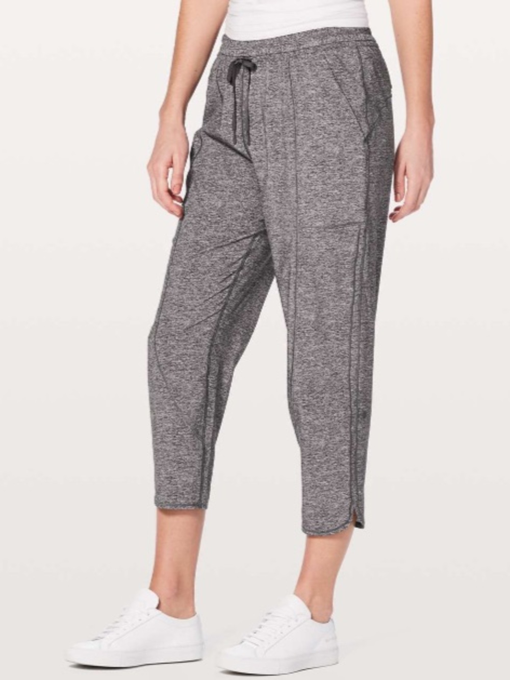 lululemon Heathered Black Final Play Crop Joggers